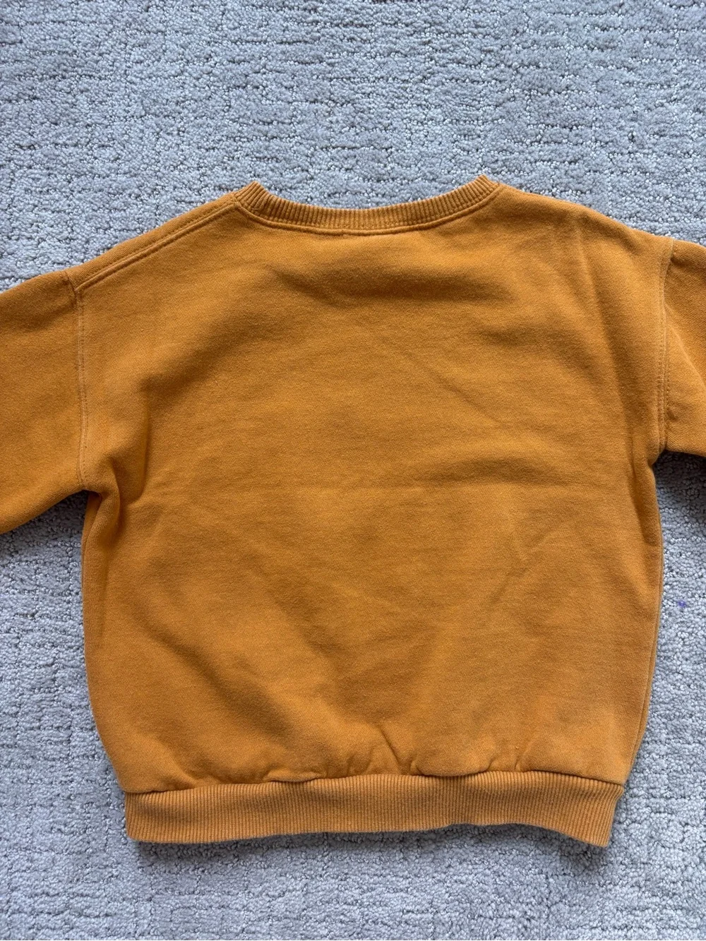 ZARA Kids' Mustard Crewneck Sweatshirt with Bear Graphic
